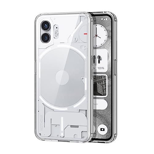 HidWee Clear Case Kompatibel mit Nothing Phone (2) Hülle, PC + TPU Hybrid Technologie Hardcase, Stoßfester Schutzhülle, Vergilbungsfrei, Kristallklar Handyhülle für Nothing Phone 2 (Transparent) von HidWee