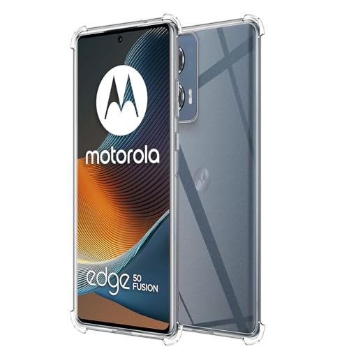 HidWee Crystal Clear Hülle Kompatibel mit Motorola Moto Edge 50 Fusion Hülle, Stoßfeste Kratzfeste Ultra Dünne Schutzhülle, Vergilbungsfrei Klare Weich Silikon TPU Handyhülle Case - Transparente von HidWee