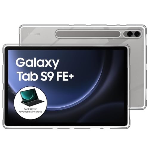 HidWee Crystal Clear Hülle Kompatibel mit Samsung Galaxy Tab S9 FE Plus Hülle, Stoßfeste Kratzfeste Ultra Dünne Schutzhülle, Vergilbungsfrei Klare Weich Silikon TPU Cover Case - Transparente von HidWee