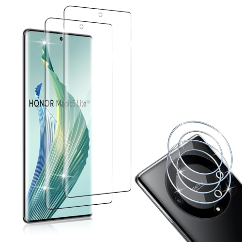 HidWee Schutzfolie kompatibel mit Honor Magic 5 Lite 5G für Panzerglas, 2 Stück 3D HD Schutzglas & 2 Stück Kamera Schutzfolie, 9H Härte Panzer Schutz Glas, Anti-Kratzer Displayschutzfolie HidWee Schutzfolie kompatibel mit Honor Magic 5 Lite 5G für Panzerglas, 2 Stück 3D HD Schutzglas & 2 Stück Kamera Schutzfolie, 9H Härte Panzer Schutz Glas, Anti-Kratzer Displayschutzfolie von HidWee