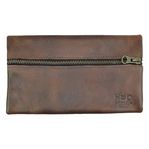 Rustikale Leder-Allzweck- & Ladegerät-Tasche für MacBook, iPad & Laptop handgefertigt von Hide & Drink (Bourbon Braun) von Hide & Drink