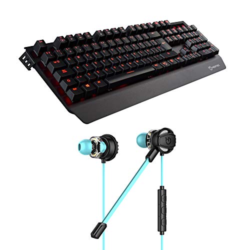 Hiditec | Gaming-Tastatur mit Kabel GK500 und Gaming-Headset Taiko Dual Driver | Mechanischer Tastaturspieler mit Hintergrundbeleuchtung | PC Switch Cherry Blue Hiditec | Gaming-Tastatur mit Kabel GK500 und Gaming-Headset Taiko Dual Driver | Mechanischer Tastaturspieler mit Hintergrundbeleuchtung | PC Switch Cherry Blue von Hiditec