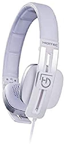 Hiditec | Wave Wired Headphones | Weiße Helme für PS4, PC, Xbox, Smartphone | mit verstärktem Kabel und Mikrofon | Surround Sound | Spanisches Produkt von Hiditec
