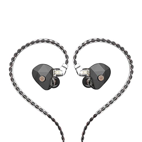 HIDIZS MM2 HiFi In-Ear-Monitor-Kopfhörer, Magneto statische Hybrid Dual Treiber, Hi-Res IEMs mit 3 Tuning-Ventilen,Schwarz von Hidizs