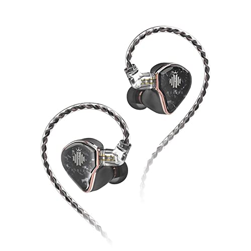 Hidizs MD4 4 Balanced Armature Drivers HiFi In-Ear Monitors IEMs In-Ear Kopfhörer, aktive Geräuschunterdrückung, anpassbare Passform, Hybrid Banlance Armature Kopfhörer (schwarz) von Hidizs