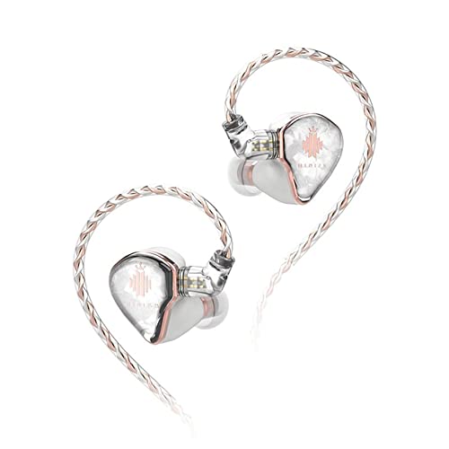 Hidizs MD4 4 symmetrische Armatur-Treiber, HiFi-In-Ear-Monitor, IEMs In-Ear-Kopfhörer, aktive Geräuschunterdrückung, anpassbare Passform, Hybrid-Banlance-Armatur-Kopfhörer (Silber) von Hidizs