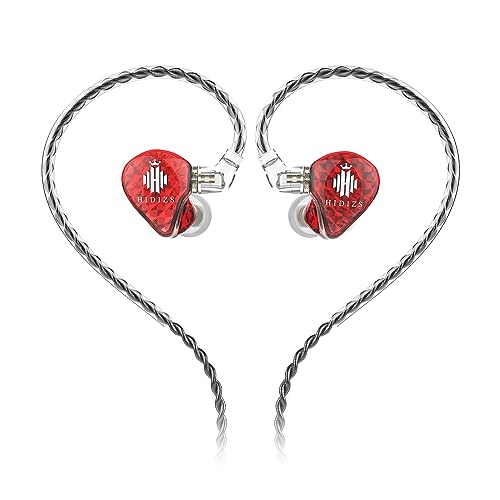 Hidizs MS1-Galaxy High Performance HiFi In-Ear Monitor IEM Wired Headphones mit Dynamischen Dual Magnetic Circuit Drivers Over-Ear Kopfhörer, rot (Ohne MIC) von Hidizs