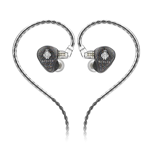 Hidizs MS1-Galaxy High Performance HiFi In-Ear Monitor IEM Wired Headphones mit Dynamischen Dual Magnetic Circuit Drivers Over-Ear Kopfhörer, schwarz (Ohne MIC) von Hidizs