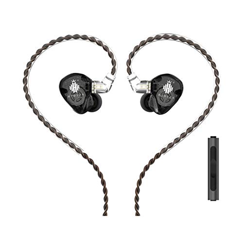 Hidizs MS1-Rainbow In-Ear-Monitor-Kopfhörer, hochauflösende IEMs-Kopfhörer mit abnehmbarem Kabel, Polymermembran HiFi-Bassgeräuschunterdrückung Sportkopfhörer für Android-Smartphones von Hidizs