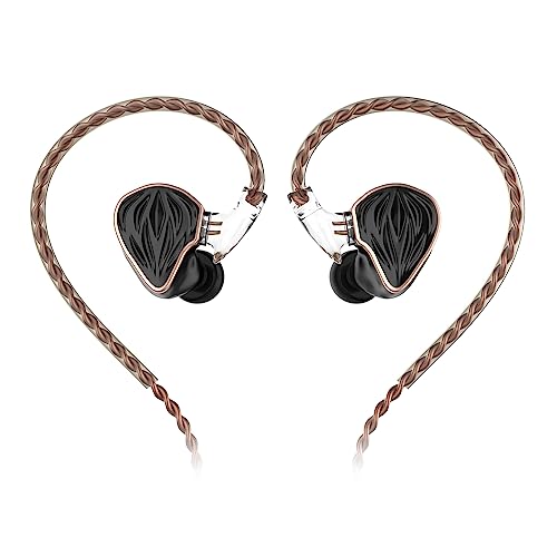 Hidizs MS3 In-Ear-Monitore, 1DD+2BA 3 Einheiten HiFi In Ear Kopfhörer, 10,2mm Dynamikeinheit, dreifarbiges räumliches Audio, Hybrid Balanced Armature Kopfhörer,3.5mm von Hidizs