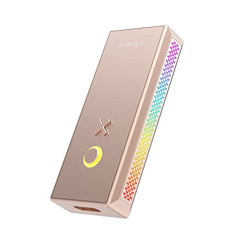 Hidizs S10 3.5-mm Single-Ended, 2.5-mm Balanced Kopfhörer Dongle Verstärker, MQA 16X, PCM 32 Bit/384 kHz, DSD256, Tragbarer Audio-Dekodierungsverstärker mit RGB-LED-Licht von Hidizs
