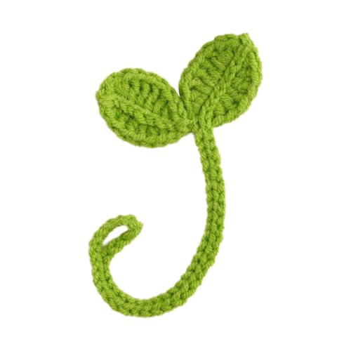Gestricktes Häkel-Lesezeichen mit Blattsprossen, handgefertigt, Häkelpflanze, grüner Sprossen, Häkel-Lesezeichen, Ornament, gestricktes Blatt, dekorativ Gestricktes Häkel-Lesezeichen mit Blattsprossen, handgefertigt, Häkelpflanze, grüner Sprossen, Häkel-Lesezeichen, Ornament, gestricktes Blatt, dekorativ von Hiessgozy