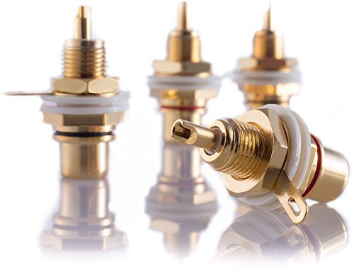8X Hifi Lab Cinch Einbau-Buchse 24-k vergoldet Cinch Buchse RCA Audio High-End Verbinder Plug Jack Chinch Anschluss 8 Stück 8X Hifi Lab Cinch Einbau-Buchse 24-k vergoldet Cinch Buchse RCA Audio High-End Verbinder Plug Jack Chinch Anschluss 8 Stück von Hifi Lab