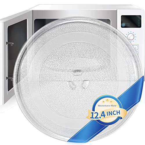 Die universelle Ersatz-Glasplatte für Mikrowellen, 24.6 cm (9.6 Zoll) für Magic Chef, LG, Kenmore, GE und Westinghouse mit 24.6 cm (9.6 Zoll) Mikrowellen-Glasschale, spülmaschinenfest (31.8 cm) von Hiflora