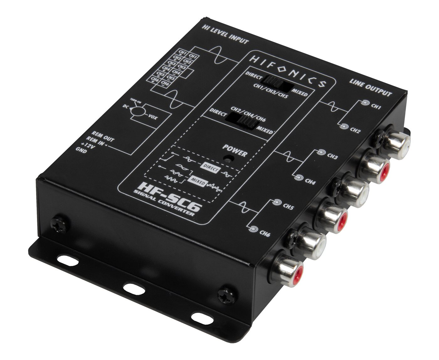 Hifonics 6CH High to Low Level Converter HF-SC6 (mit EPS) Auto-Lautsprecher von Hifonics