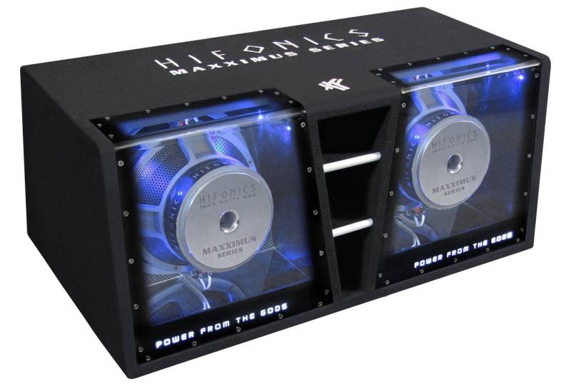 Hifonics Dual-Bandpass MXZ12DUAL, High End Bandpass Gehäus Auto-Subwoofer (2000 W) von Hifonics