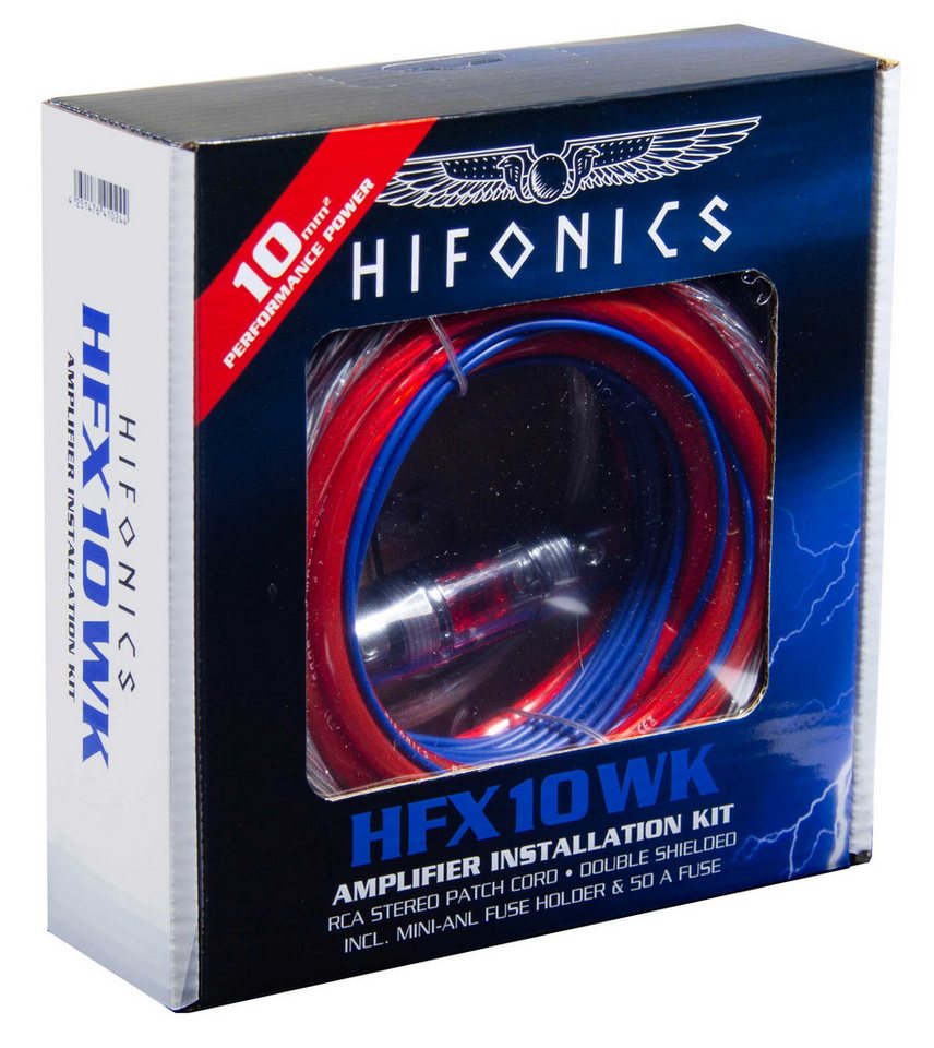 Hifonics HFX10WK Performance Verstärker-Anschluss-Set Audio-Kabel von Hifonics