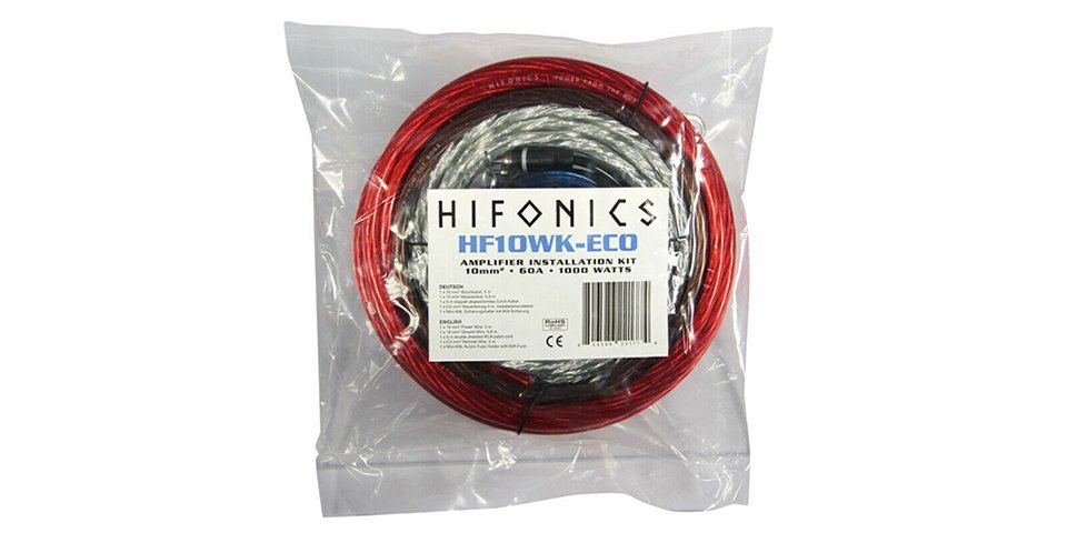 Hifonics Kabelkit HF10WK-ECO 10 mm² Anschluss Set für Verstärker Audio-Kabel von Hifonics