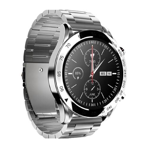 HiFuture FutureGO Pro Smartwatch, Smarte Uhr, Edelstahl, für Herren und Damen, Wasserdicht, Herzfrequenz-Monitor, Lange Akkulaufzeit, Touchscreen, Full HD von Hifuture