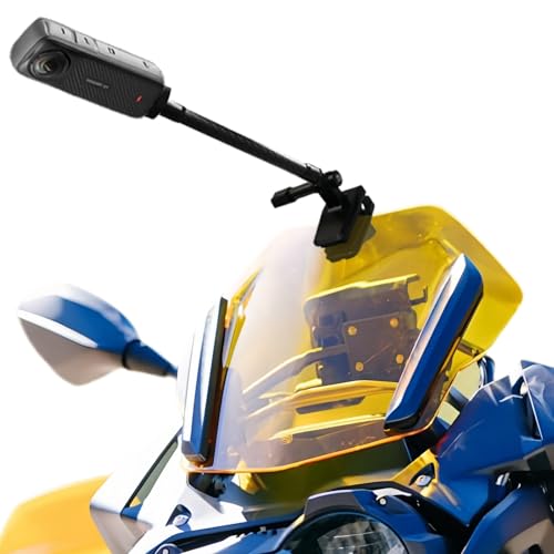 Aluminium-Motorrad-Windschutzscheiben-Klemmhalterung mit 19,1 cm Verlängerungsstange für GoPro Hero 13, 12, 11, 10, 9, 8, 7, für DJI Action 5 Pro 4 3 2, für Insta360, X4, X3, X2, X RS Aluminium-Motorrad-Windschutzscheiben-Klemmhalterung mit 19,1 cm Verlängerungsstange für GoPro Hero 13, 12, 11, 10, 9, 8, 7, für DJI Action 5 Pro 4 3 2, für Insta360, X4, X3, X2, X RS von Higatful