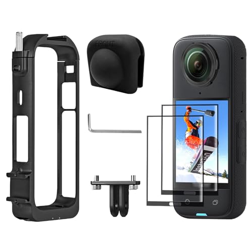 Aluminiumrahmen für Insta360 X4, Schutzhülle für Insta 360 X4 mit Kaltschuh-Halterung, Klappfingern, Silikon-Objektivdeckel und 9H-Hartglas-Displayschutzfolie Aluminiumrahmen für Insta360 X4, Schutzhülle für Insta 360 X4 mit Kaltschuh-Halterung, Klappfingern, Silikon-Objektivdeckel und 9H-Hartglas-Displayschutzfolie von Higatful