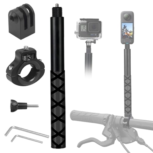 Higatful Motorrad-Lenkerhalterung, Selfie-Stick für GoPro, Motorrad-Kit, Klemmhalterung, Zubehör, kompatibel mit Insta 360 ONE X3 X2 X RS R GO 3 2, GoPro Hero 12 und DJI OSMO Action 4 Kamera Higatful Motorrad-Lenkerhalterung, Selfie-Stick für GoPro, Motorrad-Kit, Klemmhalterung, Zubehör, kompatibel mit Insta 360 ONE X3 X2 X RS R GO 3 2, GoPro Hero 12 und DJI OSMO Action 4 Kamera von Higatful