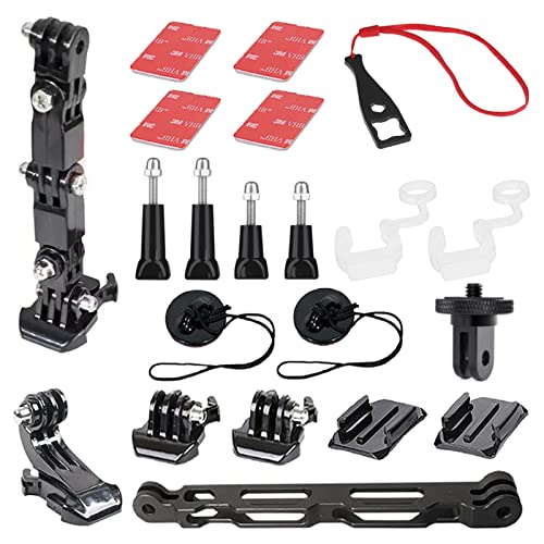 Motorradhelm-Kinnhalterungs-Set mit Verlängerungsarmen, kompatibel mit Insta360 ONE X2/X/R/GO 2, GoPro Hero und DJI OSMO Action 2 Motorradhelm-Kinnhalterungs-Set mit Verlängerungsarmen, kompatibel mit Insta360 ONE X2/X/R/GO 2, GoPro Hero und DJI OSMO Action 2 von Higatful