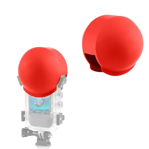 Objektivschutz für Insta360 ONE X3 Invisible Dive Gehäuse Case Silikon Schutzhülle Lens Protector Case Zubehör (Rot) von Higatful