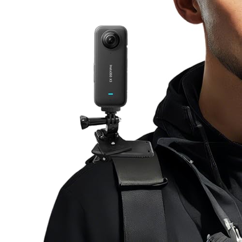 Rucksackgurt-Halterung, Schnellclip-Halterung, kompatibel mit Insta360 ACE Pro ONE X4 X3 X2 X RS R GO 2 3, Go Pro Hero 12 11 Session Max Action-Kamera-Schulter- und Hut-Schnellspannklemme Body Cam von Higatful