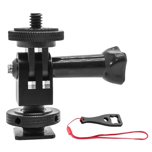 Stativ-Adapter aus Aluminiumlegierung für Action-Kameras, DSLR-Kamera-Blitzschuh-Adapter, kompatibel mit GoPro Hero 13/12/11/10/9/8/7/6/5/4/3+, DJI OSMO Action 5 4 Stativ-Adapter aus Aluminiumlegierung für Action-Kameras, DSLR-Kamera-Blitzschuh-Adapter, kompatibel mit GoPro Hero 13/12/11/10/9/8/7/6/5/4/3+, DJI OSMO Action 5 4 von Higatful