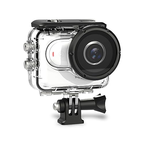 Tauchkoffer für Insta360 GO 3, wasserdicht, schützend, 60 m, Unterwasser-Tauchgehäuse mit Halterungszubehör (rund) von Higatful