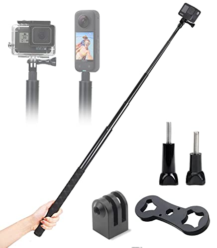Unsichtbarer Selfie-Stick, 200 cm, kompatibel mit Insta360 ONE X3 X2 RS R GO 2 von Higatful