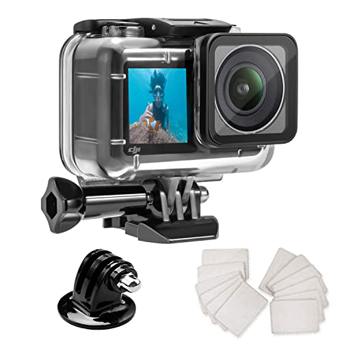 Higatful Wasserdichtes Gehäuse für DJI OSMO Action 3, Unterwasser-Tauch-Schutzhülle 45 m mit Halterung-Zubehör von Higatful