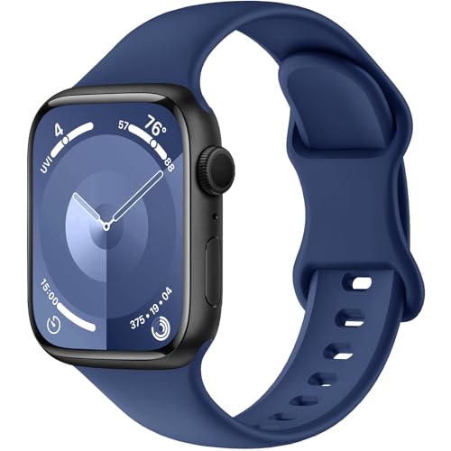 Higgs Silikon Armband Kompatibel mit Apple Watch Armband 38mm 40mm 41mm 42mm 44mm 45mm 46mm 49mm Damen Herren, Weich Sport Ersatz Armbänder für iWatch se Series 10 9 8 7 6 5 4 3 2 1 Ultra,Marineblau Higgs Silikon Armband Kompatibel mit Apple Watch Armband 38mm 40mm 41mm 42mm 44mm 45mm 46mm 49mm Damen Herren, Weich Sport Ersatz Armbänder für iWatch se Series 10 9 8 7 6 5 4 3 2 1 Ultra,Marineblau von Higgs