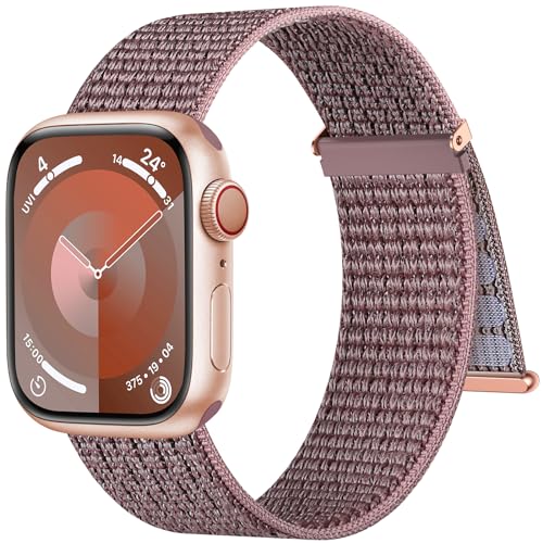 Higgs Gewebtes Nylon Armband Kompatibel mit Apple Watch Ultra/Ultra 2 Armband 49mm 45mm 44mm 42mm Damen Herren, Sport Loop Armbänder für iWatch Series 9 8 SE 7 6 5 4 3 2, Klettverschluss Verstellbare von Higgs