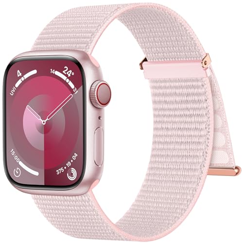 Higgs Gewebtes Nylon Armband Kompatibel mit Apple Watch Ultra/Ultra 2 Armband 49mm 45mm 44mm 42mm Damen Herren, Sport Loop Armbänder für iWatch Series 9 8 SE 7 6 5 4 3 2, Klettverschluss Verstellbare von Higgs