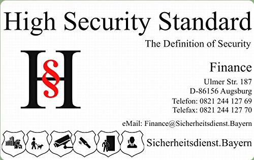 Plastikkarten Visitenkarten PVC Karten beidseitig in CMYK-Farben bedruckt LOGO Plastikkarten Visitenkarten PVC Karten beidseitig in CMYK-Farben bedruckt LOGO von High Security Standard