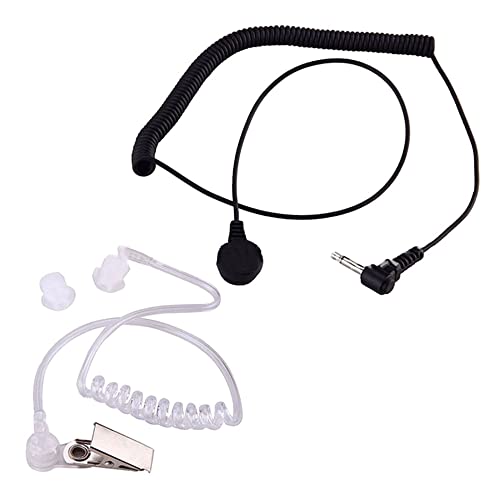 Security Schallschlauch 3.5mm In-Ear-Kopfhörer Headset Kompatibel mit Motorola Kenwood ICOM MP3 Universal Smartphone FBI Style von High Security Standard