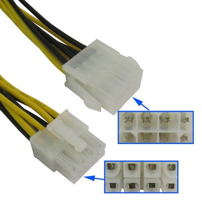 High-Tech Place Kabel Erweiterungsmodul von alimenattion 8 Pin männlich auf 8 polig weiblich von High-Tech Place