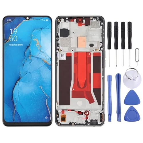 High-Tech Place Original LCD-Display für Oppo Reno3 5G/Reno3 Youth/F15/Find X2 Lite/K7 5G Digitizer Komplettanlage mit Rahmen (Gold) von High-Tech Place