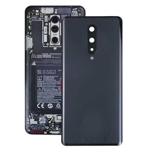 High-Tech Place Rückseitige Abdeckung des Akkus OnePlus 8 mit Kameraobjektivdeckel (schwarz) von High-Tech Place
