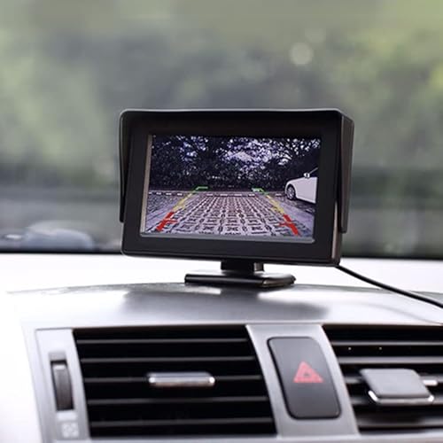 High-Tech Place Universal-Monitor mit hoher Auflösung für das Auto, 4,3 Zoll (11,9 cm), mit verstellbarer Halterung, automatische Umkehrfunktion von High-Tech Place