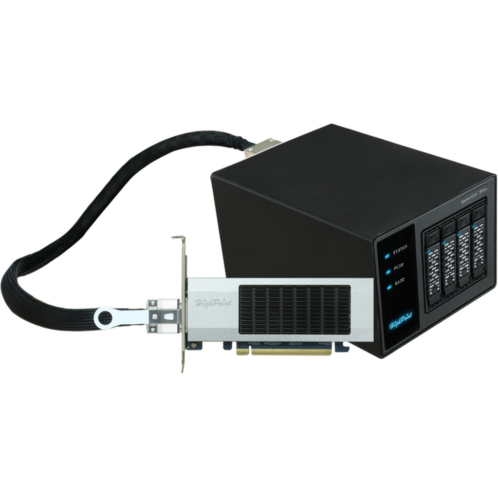 RocketStor 6541AW 8-Bay PCIe 4.0 x16 NVMe, RAID-Gehäuse RocketStor 6541AW 8-Bay PCIe 4.0 x16 NVMe, RAID-Gehäuse von HighPoint