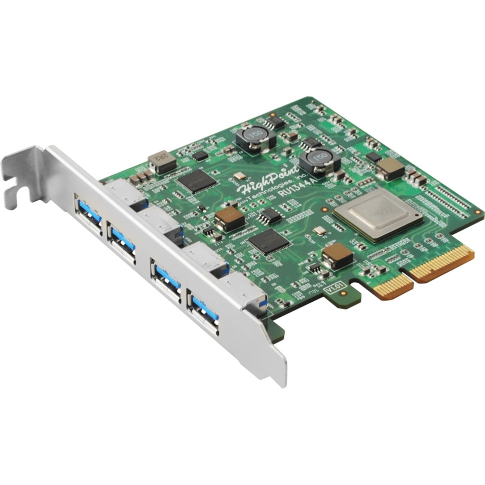 RocketU 1244A PCIe 3.0 x8 4x10GB/s, USB-Controller von HighPoint