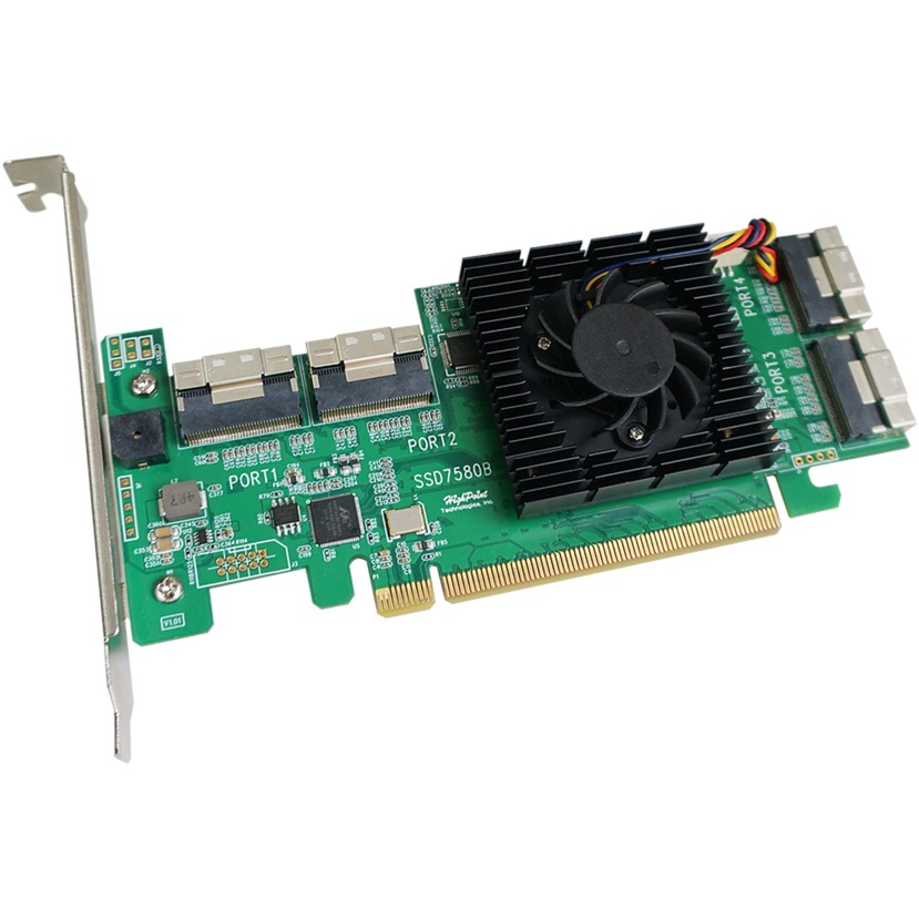 SSD7580B PCIe 4.0x16 8x U.2P NVMe, Schnittstellenkarte von HighPoint