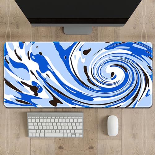 Highdi Abstrakter Wirbel Gaming Mauspad XXL/XL/L,Muster Mauspad Groß Mousepad Genähten Kanten und Anti Rutsch Großes Mauspad Schreibtischunterlage Desk Mat für Büro,Tastatur (400 * 800 * 2mm,Blau) Highdi Abstrakter Wirbel Gaming Mauspad XXL/XL/L,Muster Mauspad Groß Mousepad Genähten Kanten und Anti Rutsch Großes Mauspad Schreibtischunterlage Desk Mat für Büro,Tastatur (400 * 800 * 2mm,Blau) von Highdi