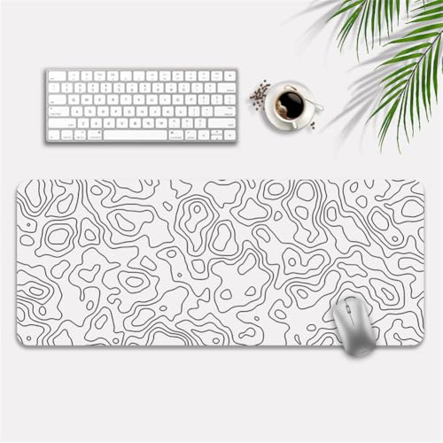 Highdi Gaming Mauspad Abstraktes Muster Mauspad Groß Mousepad Genähten Kanten und Anti Rutsch Großes Mauspad Schreibtischunterlage Desk Mat für Büro, Tastatur, PC, Laptop (Weiß,600 * 1200 * 3mm) Highdi Gaming Mauspad Abstraktes Muster Mauspad Groß Mousepad Genähten Kanten und Anti Rutsch Großes Mauspad Schreibtischunterlage Desk Mat für Büro, Tastatur, PC, Laptop (Weiß,600 * 1200 * 3mm) von Highdi