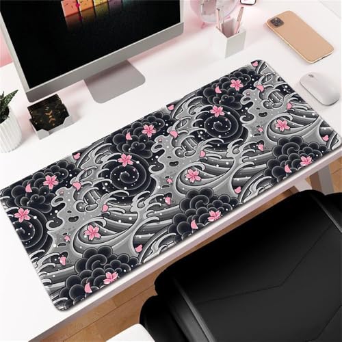 Highdi Gaming Mauspad Muster XXL/XL, Muster Mauspad Groß Mousepad Genähten Kanten und Anti Rutsch Großes Mauspad Schreibtischunterlage Desk Mat für Büro, Tastatur, PC (300 * 700 * 3mm,Kirschblüten 7) Highdi Gaming Mauspad Muster XXL/XL, Muster Mauspad Groß Mousepad Genähten Kanten und Anti Rutsch Großes Mauspad Schreibtischunterlage Desk Mat für Büro, Tastatur, PC (300 * 700 * 3mm,Kirschblüten 7) von Highdi