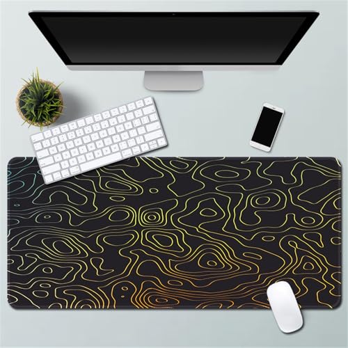 Highdi Gaming Mauspad XL/XXL, Groß Mousepad Genähten Kanten und Anti Rutsch Großes Mauspad Schreibtischunterlage Desk Mat für Büro, Tastatur, PC, Laptop (G,300 * 600 * 3mm) von Highdi