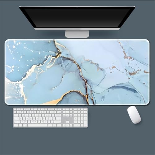 Highdi Gaming Mauspad XXL/XL, Groß Schreibtischunterlage Großes Mousepad Gaming PC Schreibtisch Matte Desk Mat Vernähte Kanten für Büro, Tastatur, Laptop (600 * 1200 * 2mm,Grüner Nebel 2) von Highdi